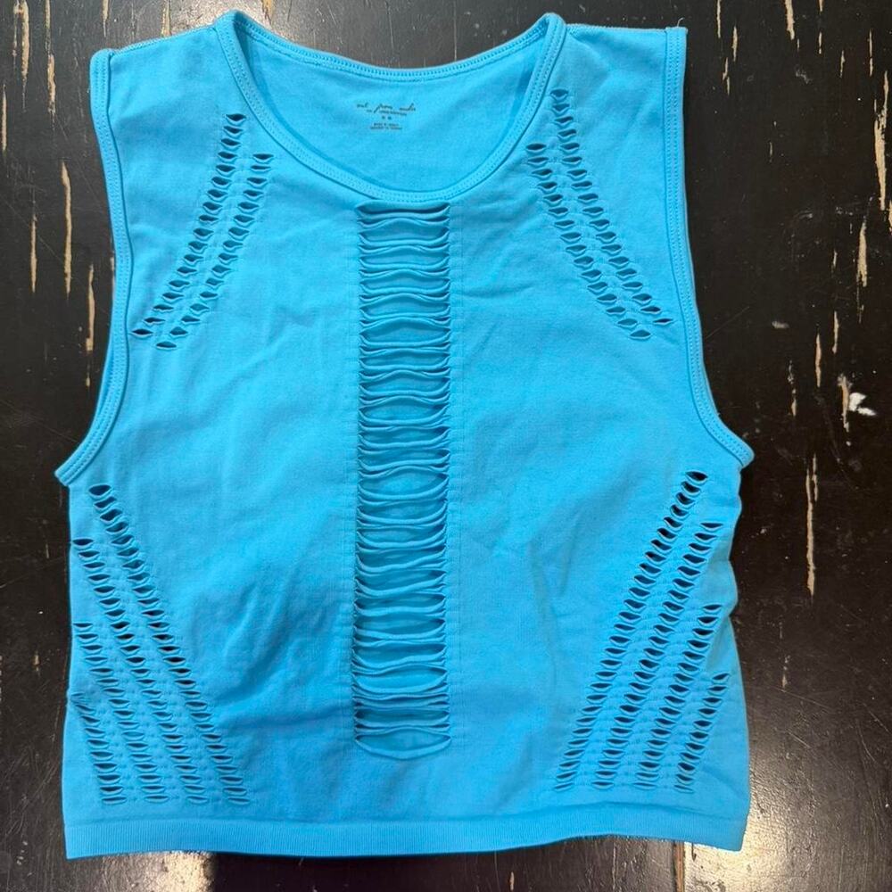 2016 Vibe Urban Outfitters Sexy Sporty Tank Top Cut Outs Rave Festival Stretch M